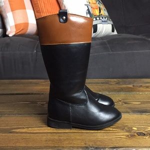 Toddler girl riding boots